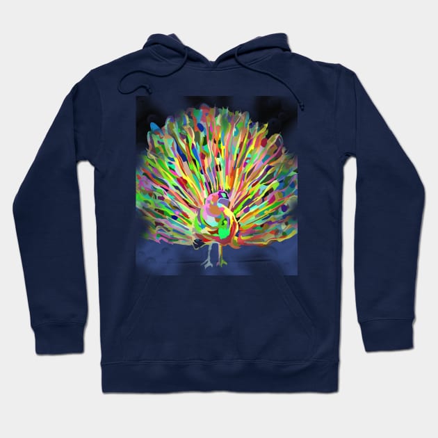 Striking Colorful Peacock Hoodie by ThisNastyWomanVotes
